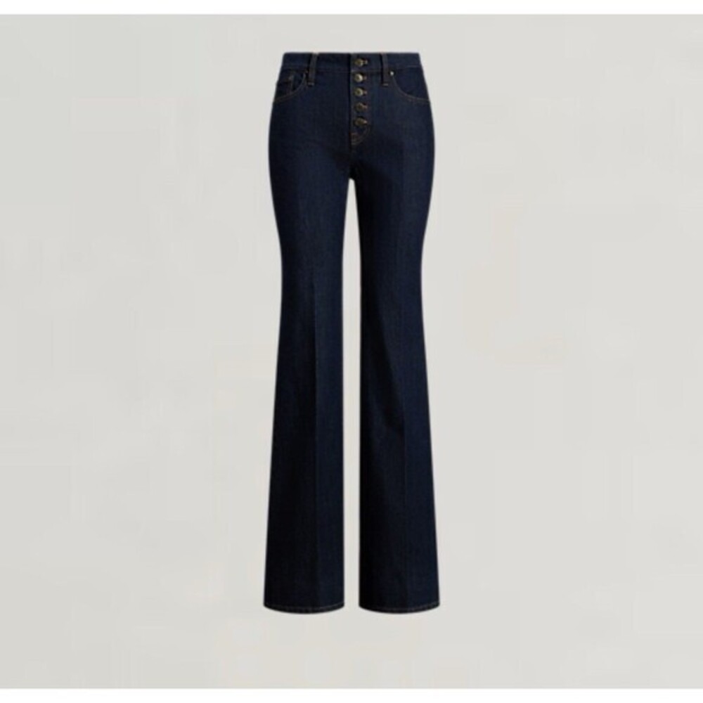Lauren Ralph Lauren High-Rise Flare Jeans - Rinse Wash Size 10
